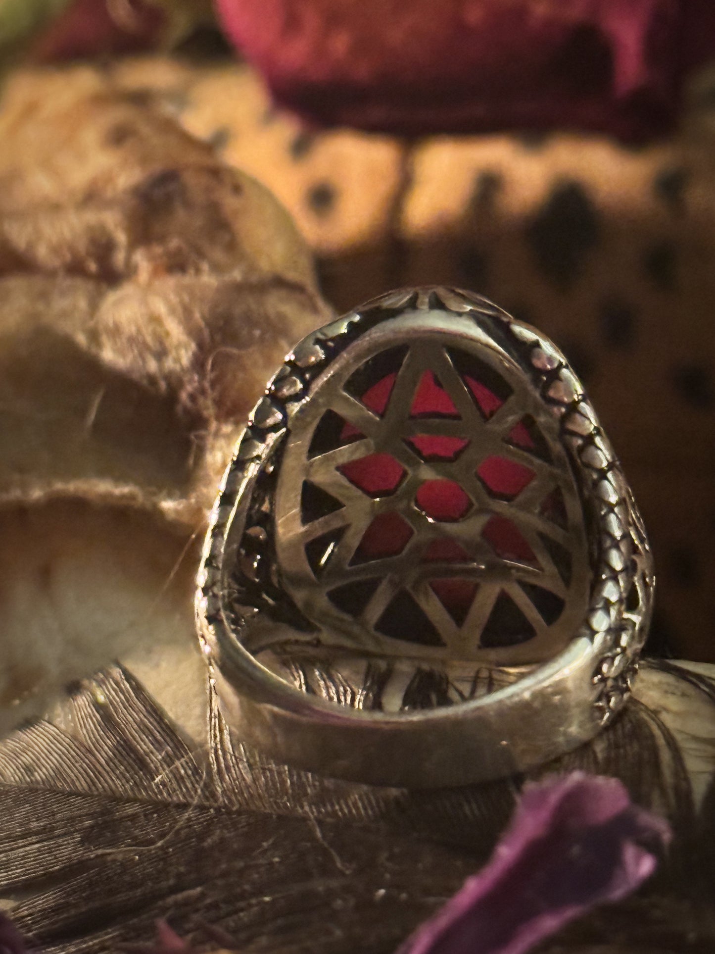 Azazya'il (Azazil) Talisman: Silver Ring with Aqeeq Stone w/ Magic Square